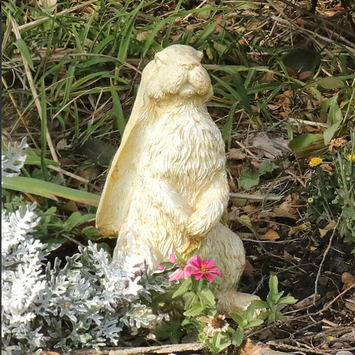 Long-Eared Bunny Rabbit Garden Statue
