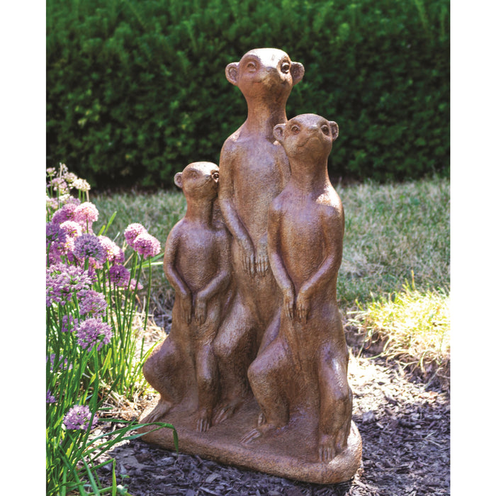 Meerkats Garden Statue- Cast Stone