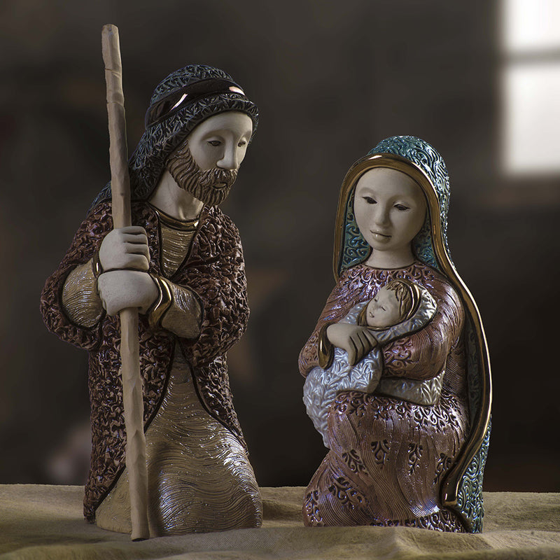 Holy Night Mary and Joseph Nativity Sculpture Set