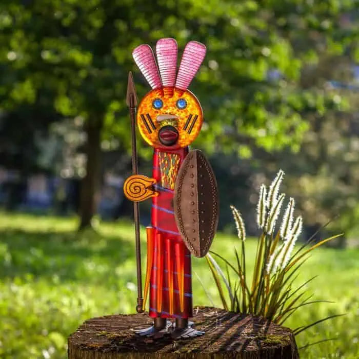 Massai -Art Glass Sculpture (Red)