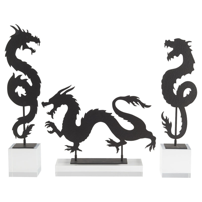 Modern Dragon Sculpture Set