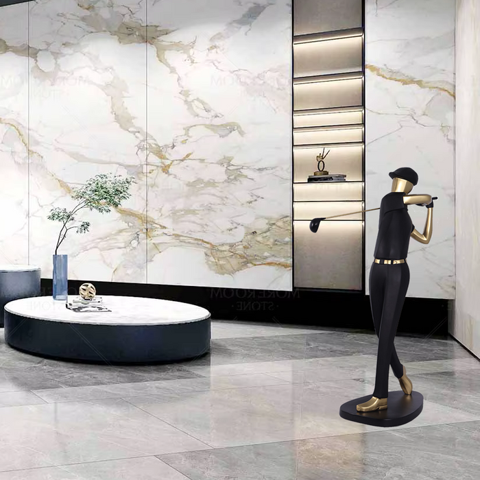 Modern Golfer Floor Sculpture