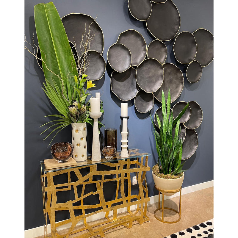 Modern Tipped Edge Metal Wall Sculpture