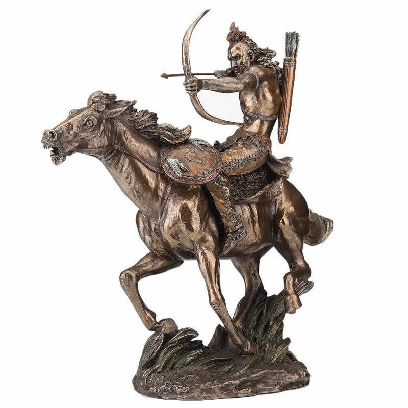 Mohican Warrior On Horseback Sculpture
