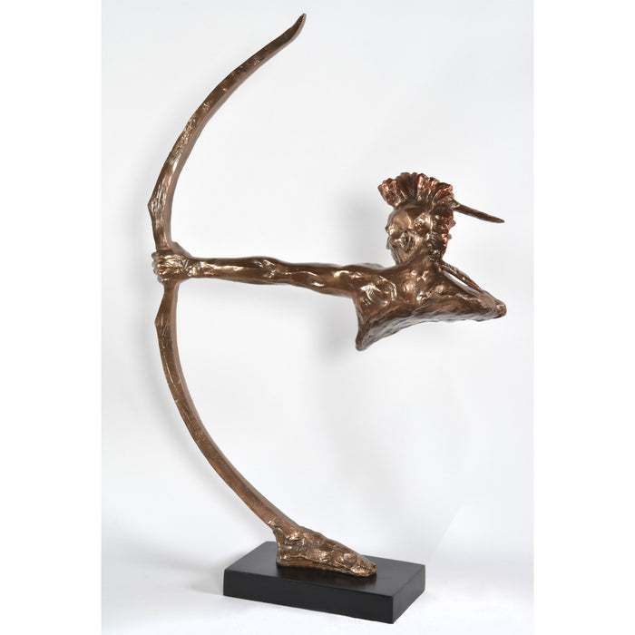Mohican Warrior with Bow Statue