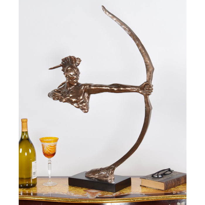 Mohican Warrior with Bow Statue