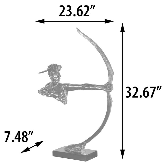 Mohican Warrior with Bow Statue