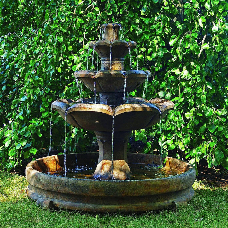 Montreux Three Tier Fountain- Cast Stone