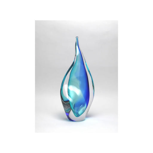 Murano Glass Abstract Sculpture-Aqua-Blue
