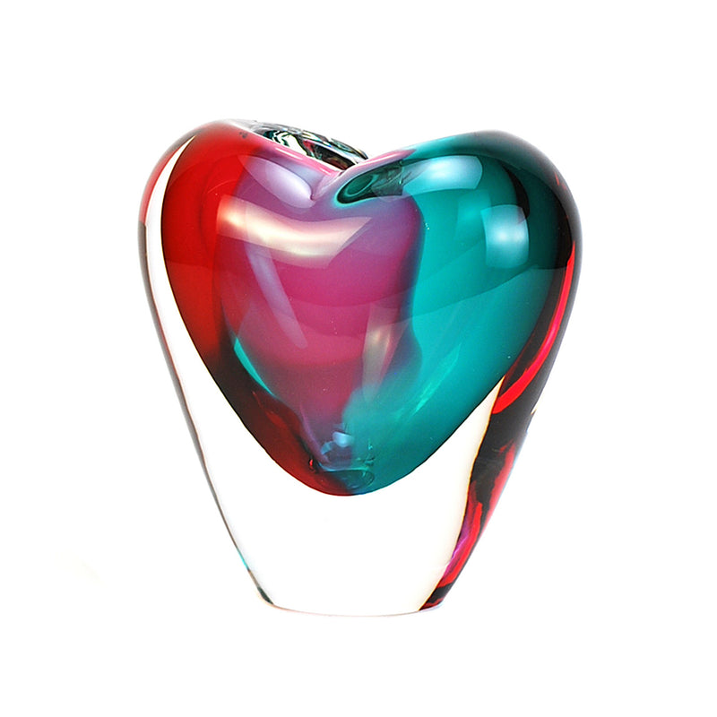 Murano Glass Heart Vase
