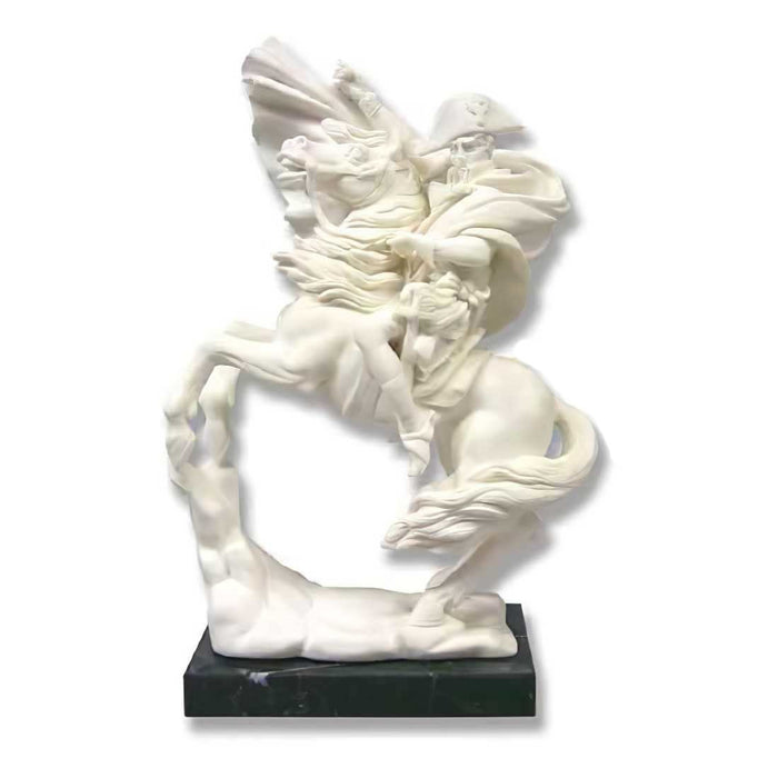 Napoleon on Horse White Marble Statue