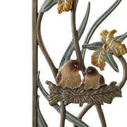Narrow Lovebirds in Nest Garden Trellis Detail View