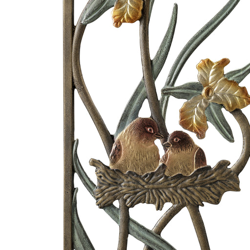 Narrow Lovebirds in Nest Garden Trellis Detail View