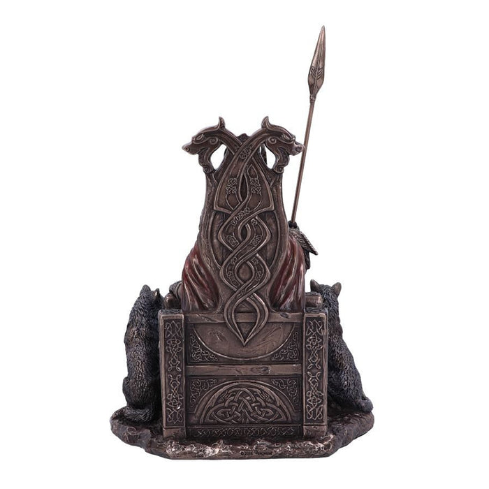 Statue du dieu nordique Odin finition bronze païen Viking Statue du dieu nordique Odin finition bronze païen Viking