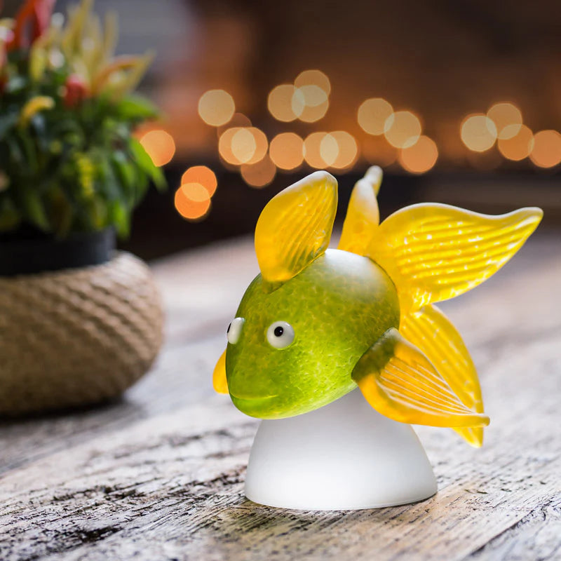Ornada Art Glass Fish Sculpture by Borowski