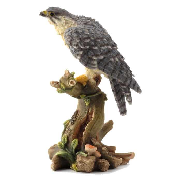 Peregrine Falcon-Painted Bird Statue