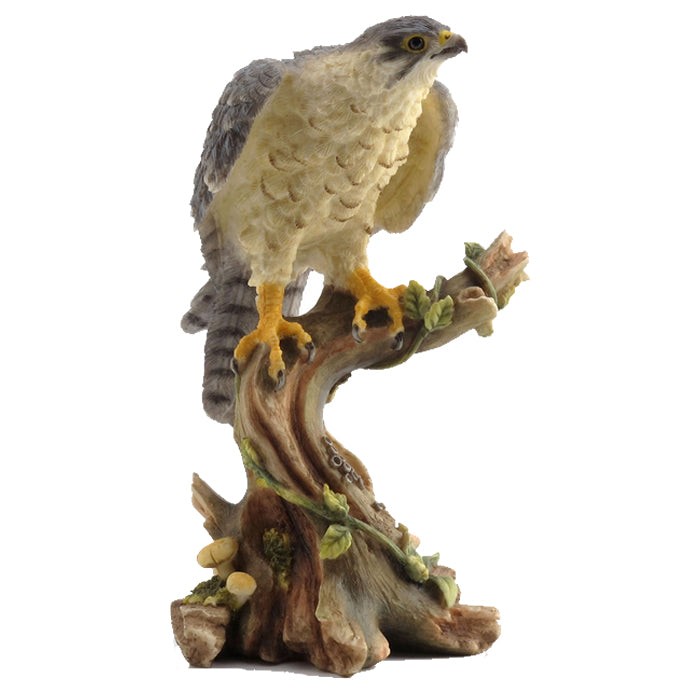 Peregrine Falcon-Painted Bird Statue