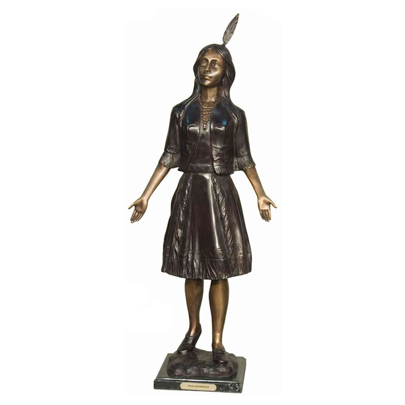 Pocahontas Native American Bronze Sculpture