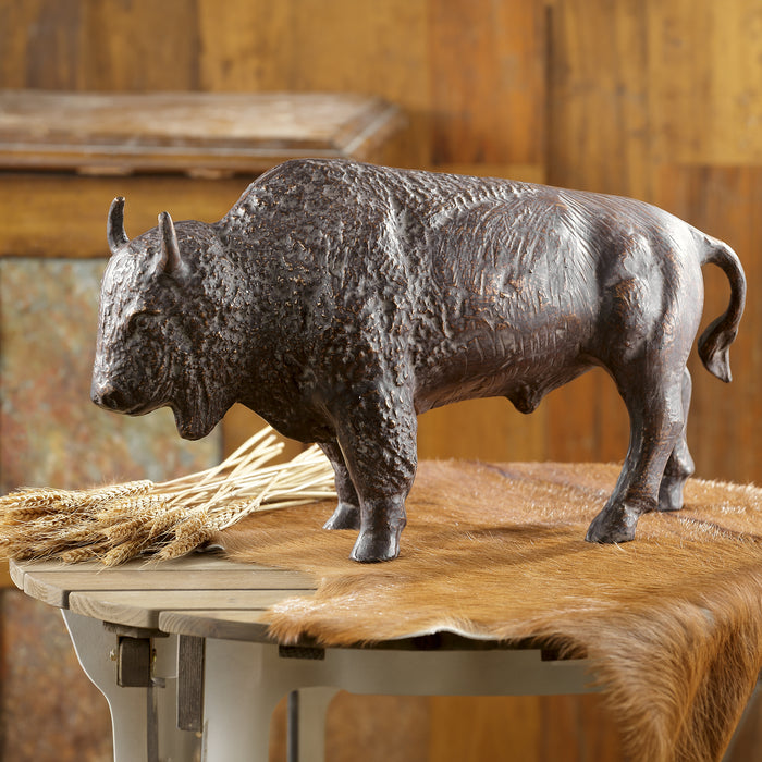 Prairie Strider Western Buffalo Statue