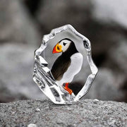 Puffin Bird Glass Figurine