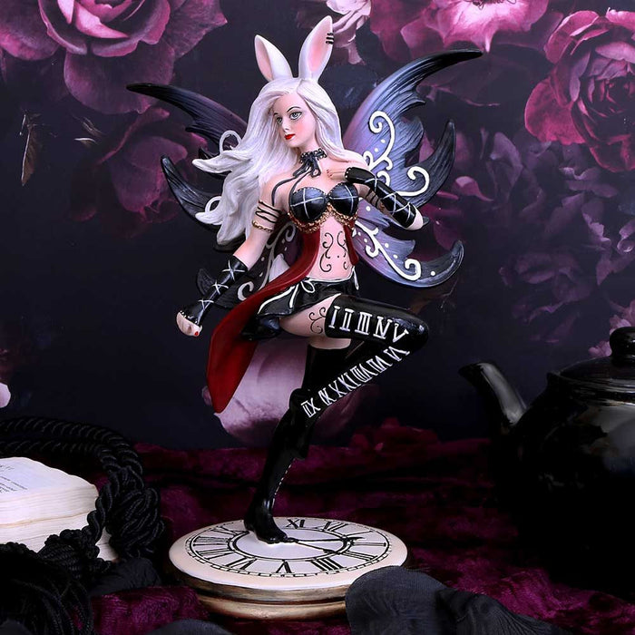 Rabbit with Clock Fairy Statue