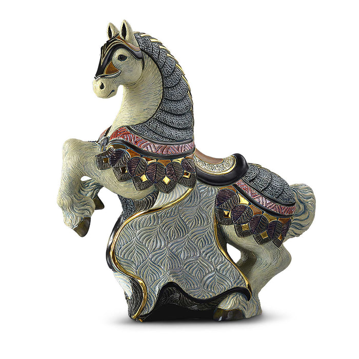 Rampant Horse Sculpture-Ceramic