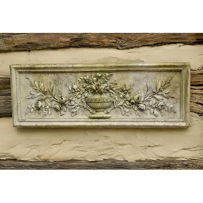 Rose Urn Relief Wall Plaque