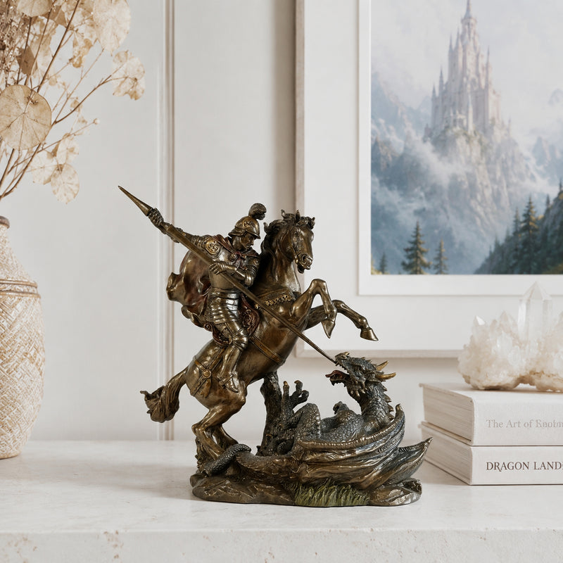 Saint George Slaying Dragon Statue