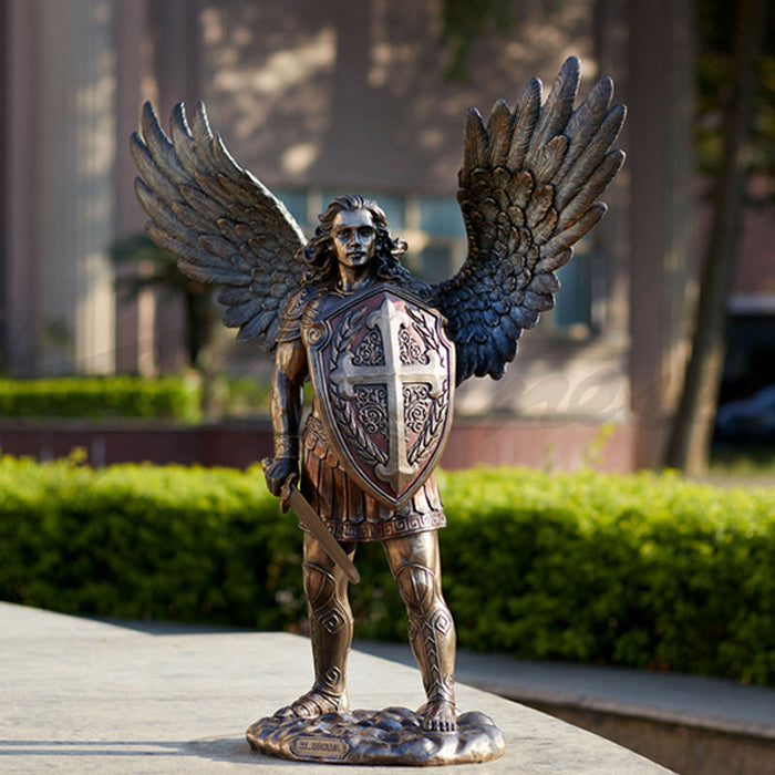 Archangel Saint Michael With Sword And Shield Statue-Large