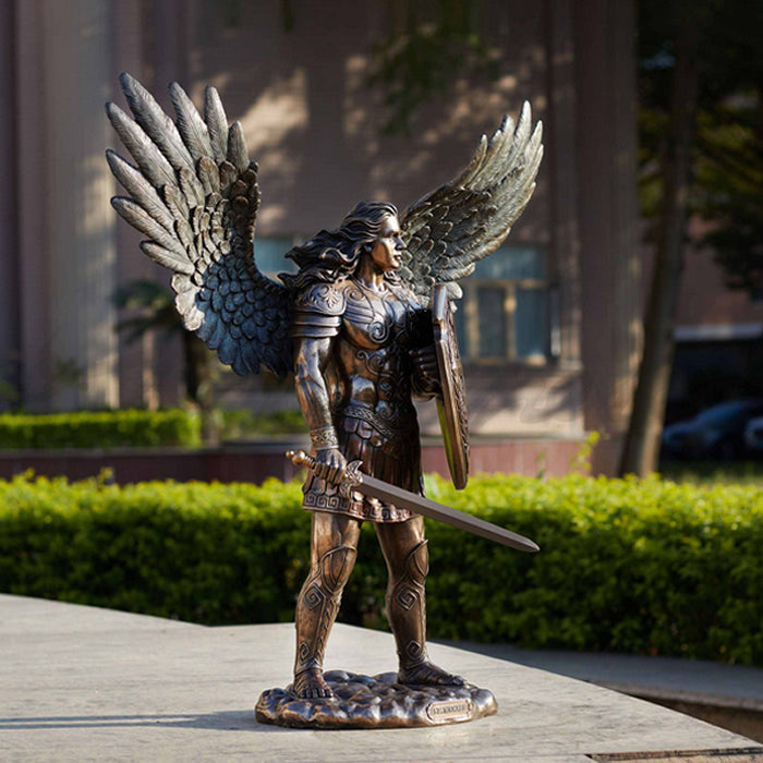 Archangel Saint Michael With Sword And Shield Statue-Large