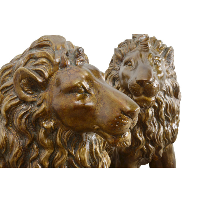 Sitting Lion Statues Pair-32"H