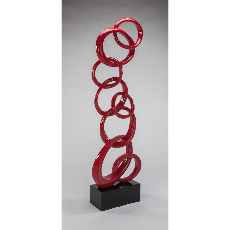 Sultry Red Modern Floor Sculpture
