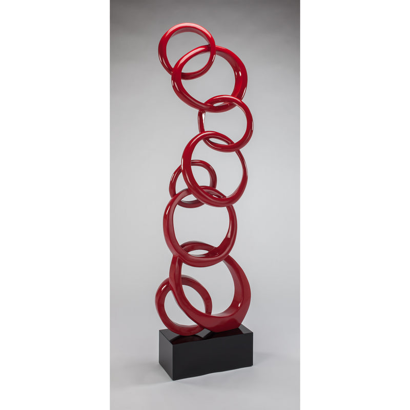 Sultry Red Modern Floor Sculpture