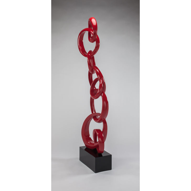 Sultry Red Modern Floor Sculpture