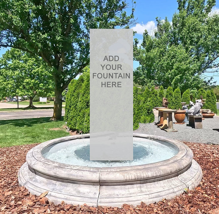 Cast Stone & Fiberglass Round Fountain Pool Base