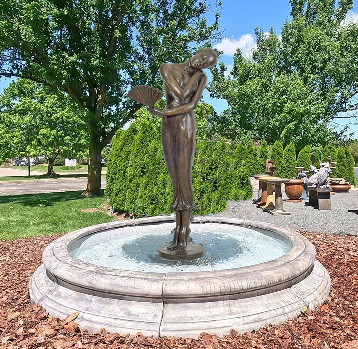 Cast Stone & Fiberglass Round Fountain Pool Base