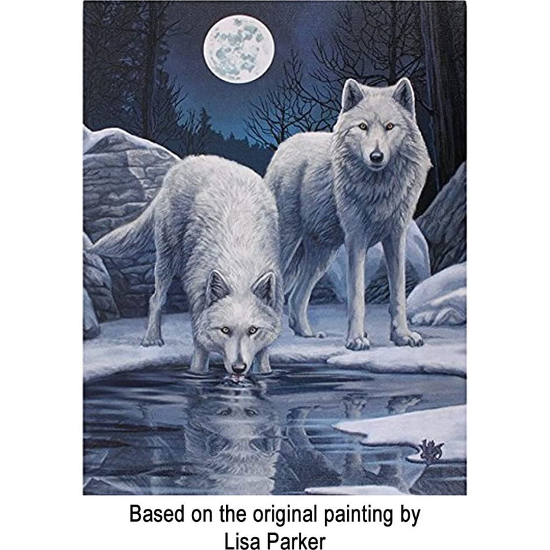 Winter Warriors Wolves Statue