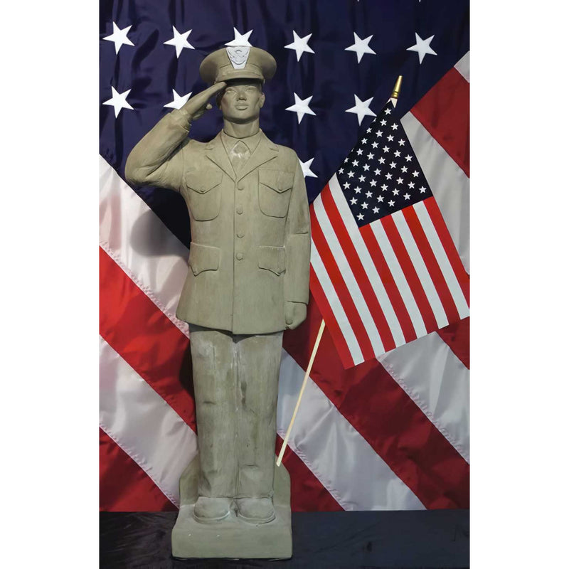 Coastguardsman with Flag Statue -African American