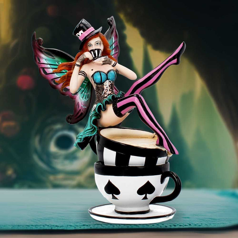 Hatter with Teacup Fairy Statue