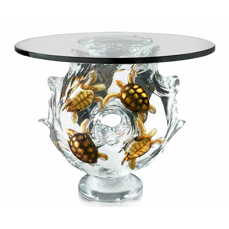 Ancient Journey Sea Turtle Sculpture End Table