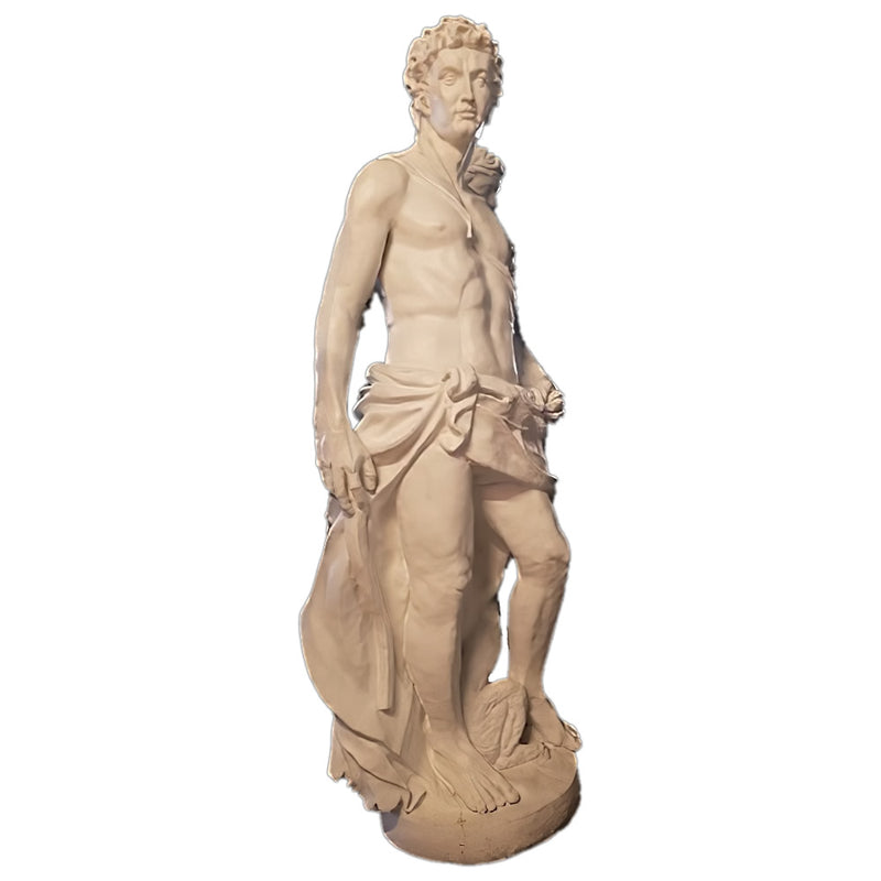 Life Size Apollo of the Hunt with Dog Statue