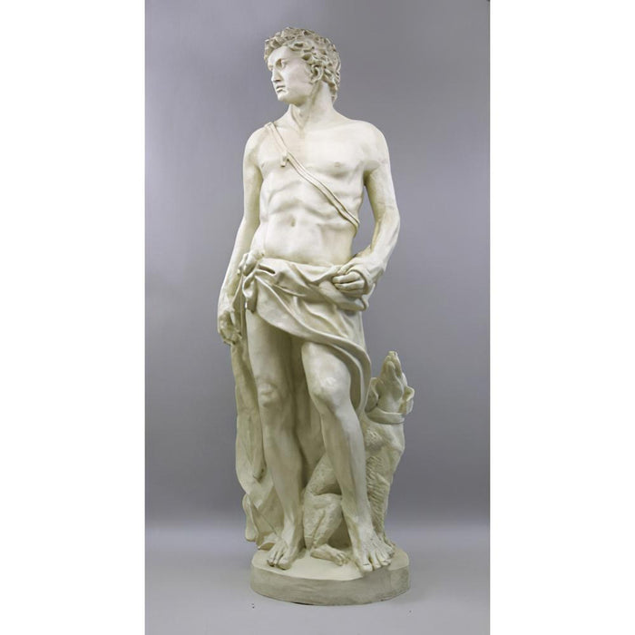 Giant Apollo of the Hunt with Dog Sculpture