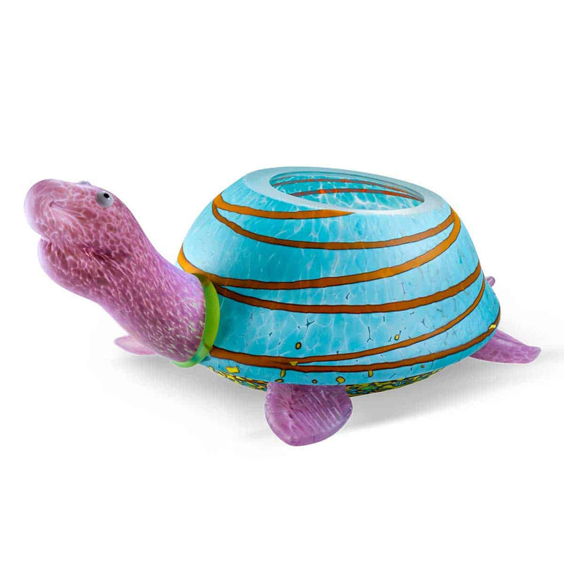 Art Glass Toby the Turtle Bowl by Borowski-Blue