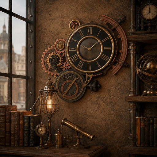 steampunk wall clock