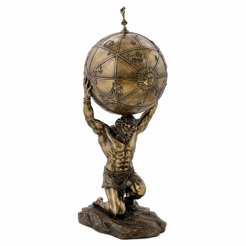 Atlas Holding Globe Statue