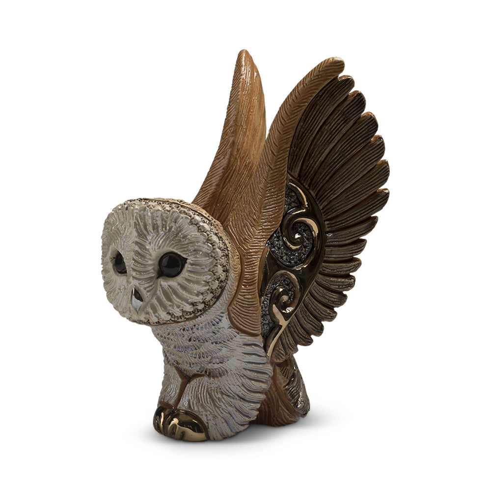Owl Rosa Barn Owl Figurine | De Rosa Ceramic — AllSculptures
