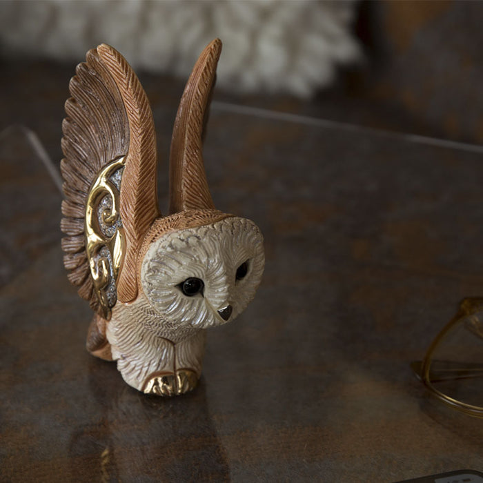 Barn Owl Figurine-Ceramic