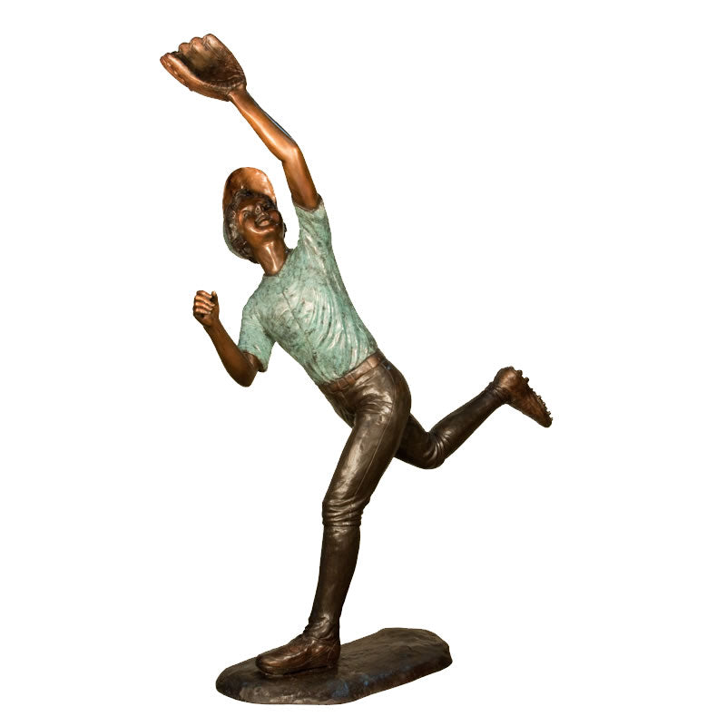 Little League Baseball Flyball Bronze Sculpture
