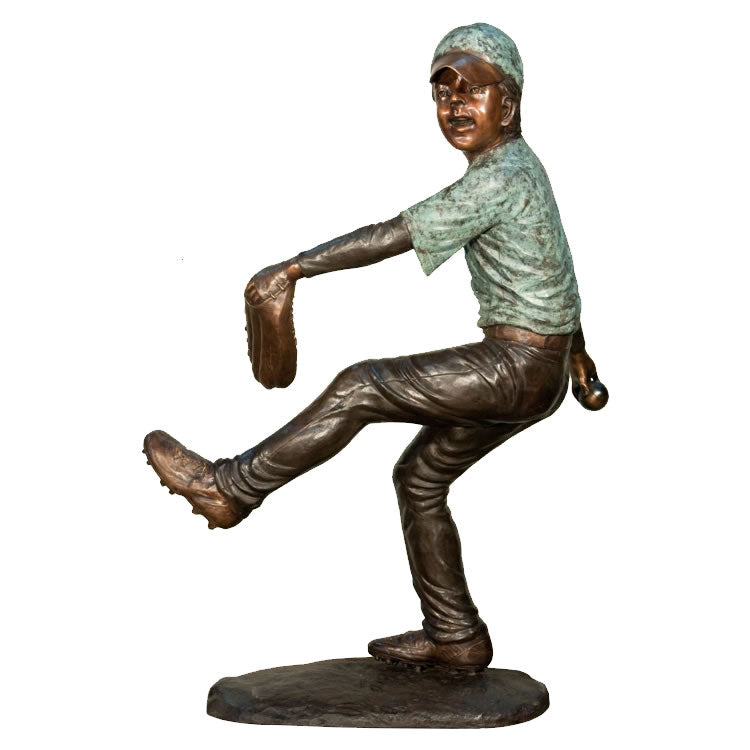 Little League Baseball Pitcher Bronze Sculpture