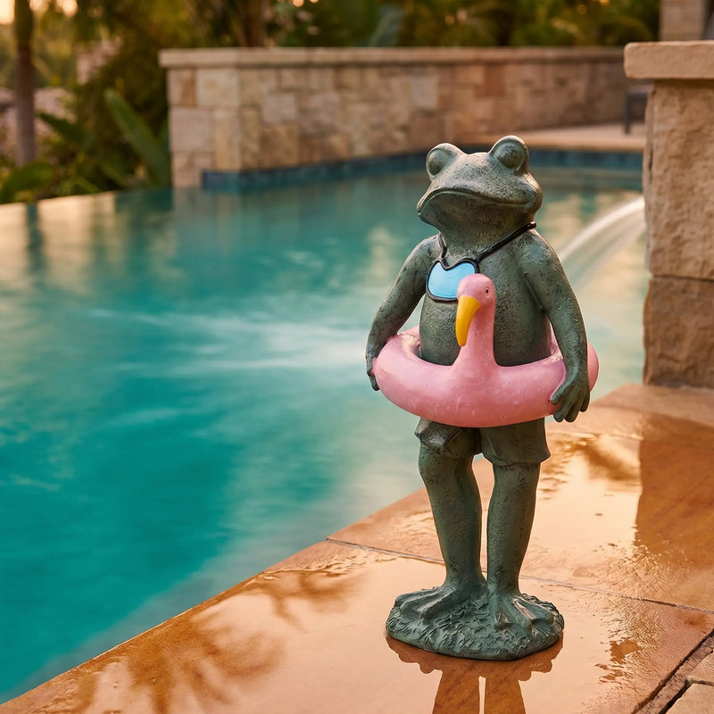 Beach Buddy Frog Garden Statue